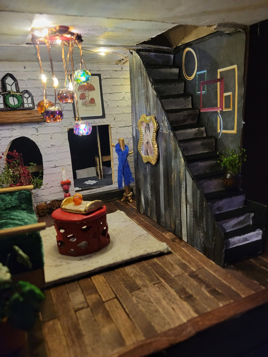 Living Room of a DIY dollhouse