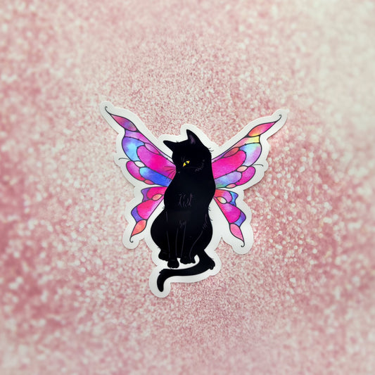 Mystical Fairy Cat Sticker