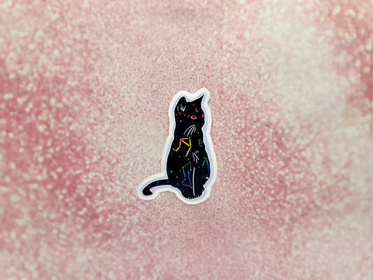 Constellation Cat Water-Resistant Sticker