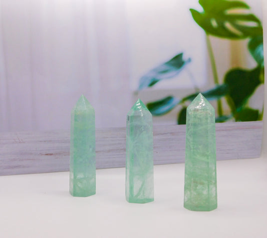 Green Fluorite Obelisk Point Crystal
