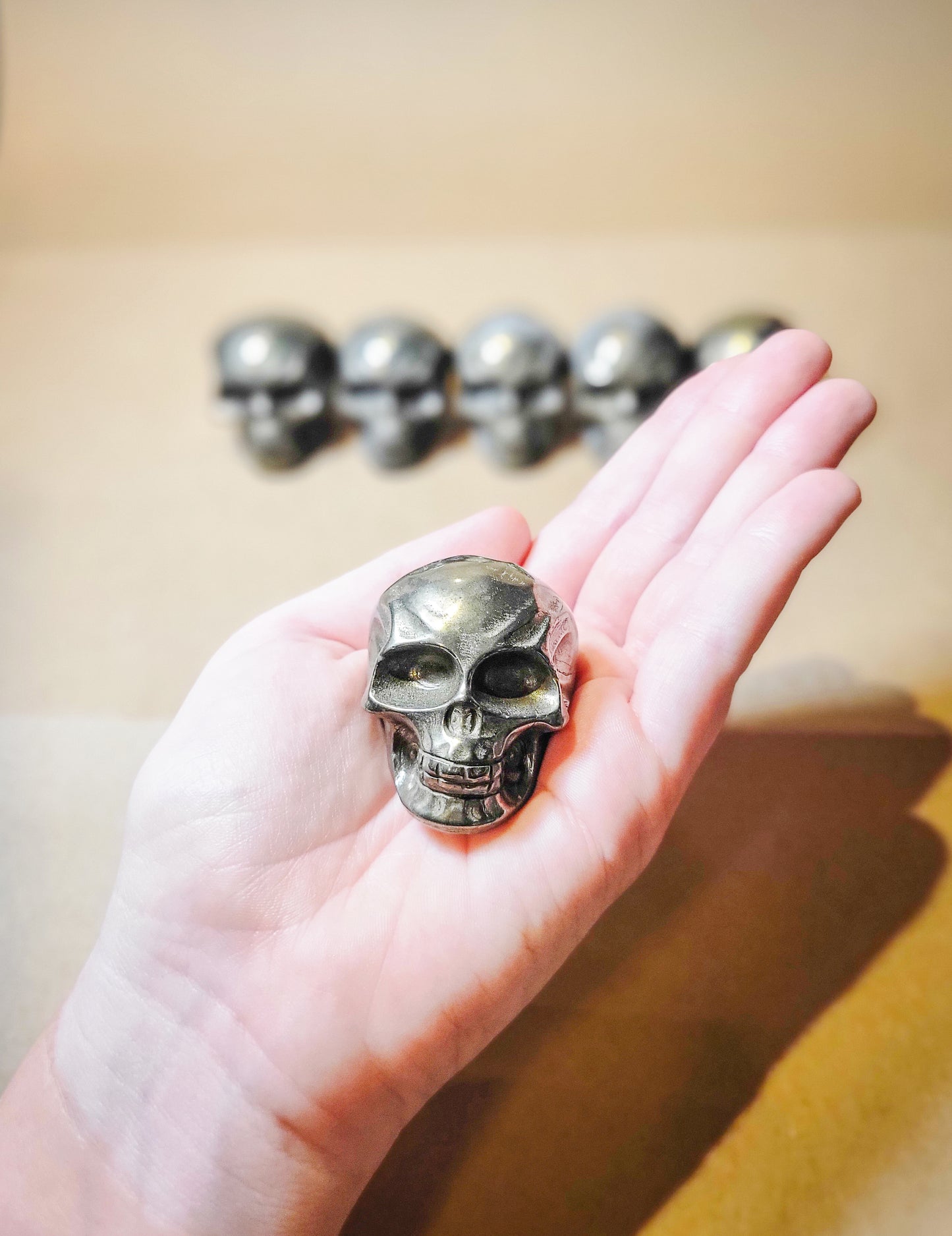 Natural Pyrite Skull Crystal