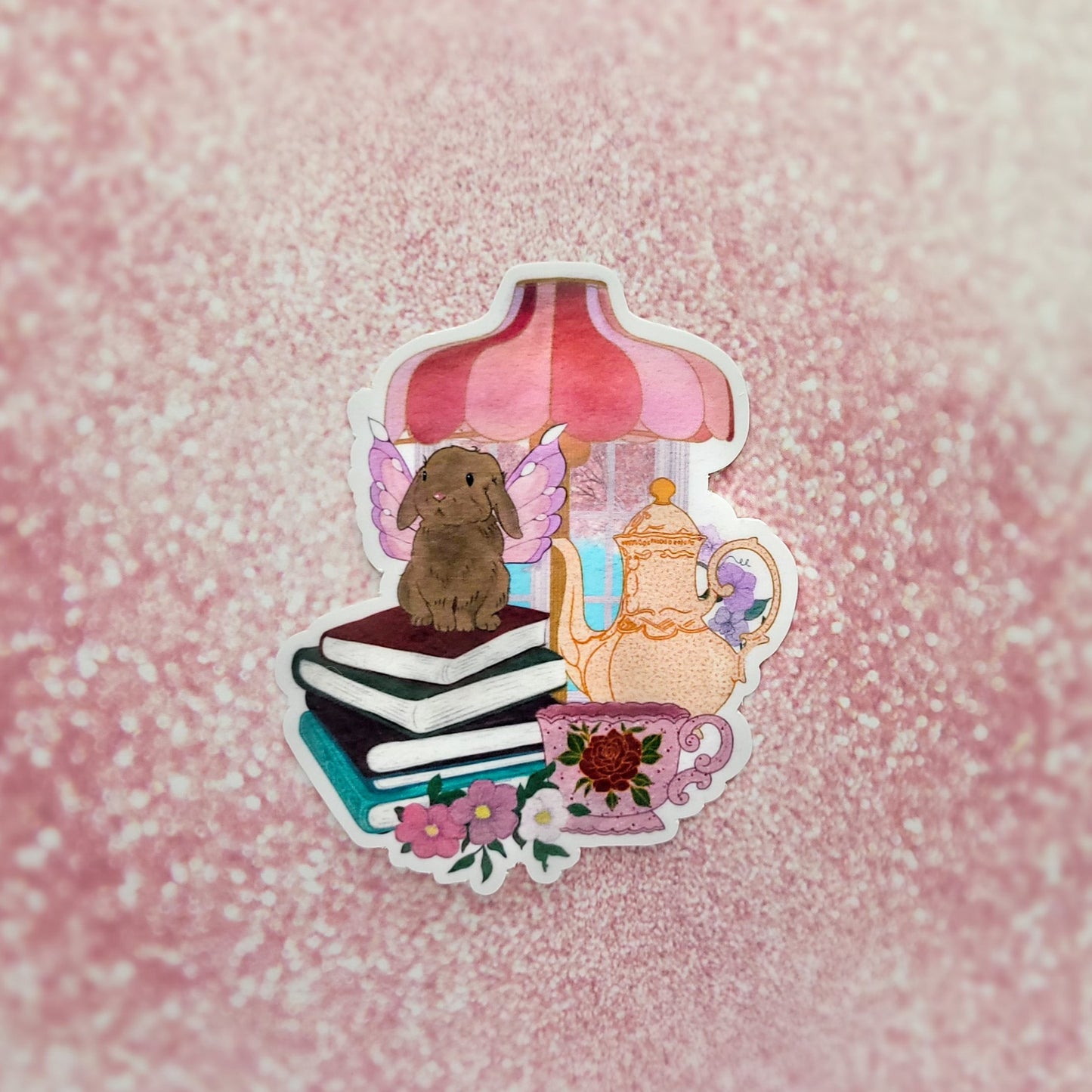 Cute Bunny Tea Party Sticker