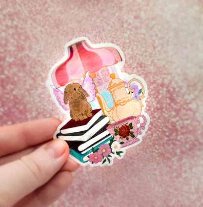 Cute Bunny Tea Party Sticker