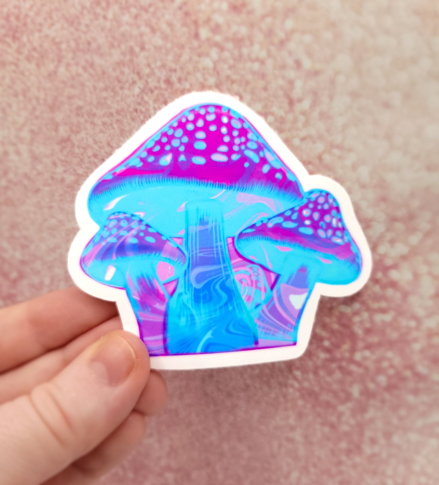 Neon Mushroom Sticker