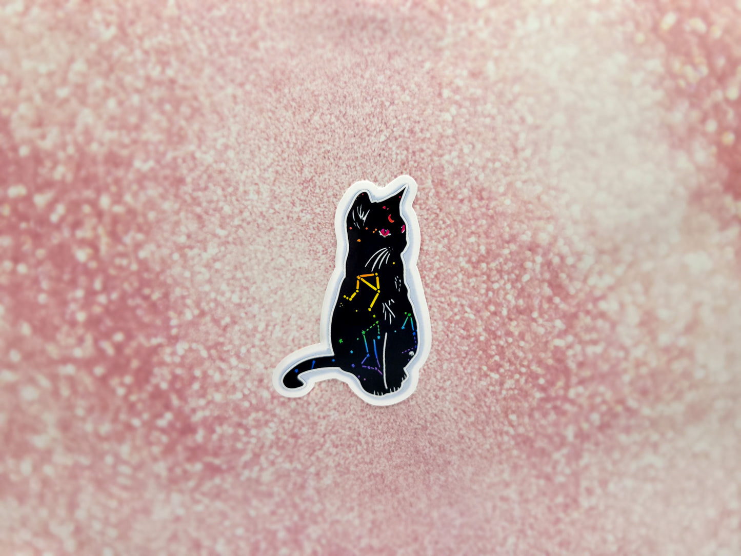 Constellation Cat Water-Resistant Sticker