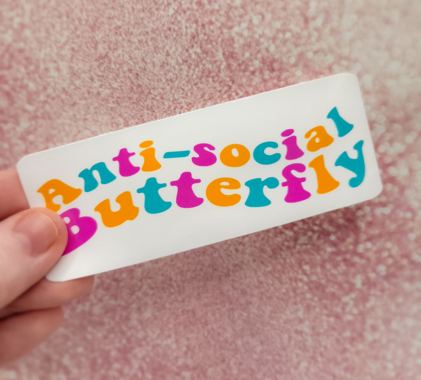 Anti-Social Butterfly Water-Resistant Sticker