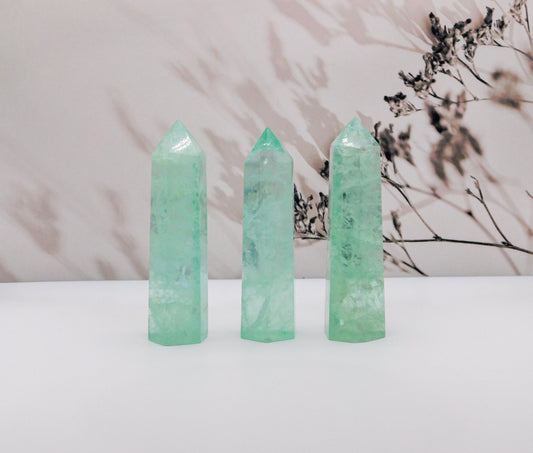 Green Fluorite Obelisk Point Crystal