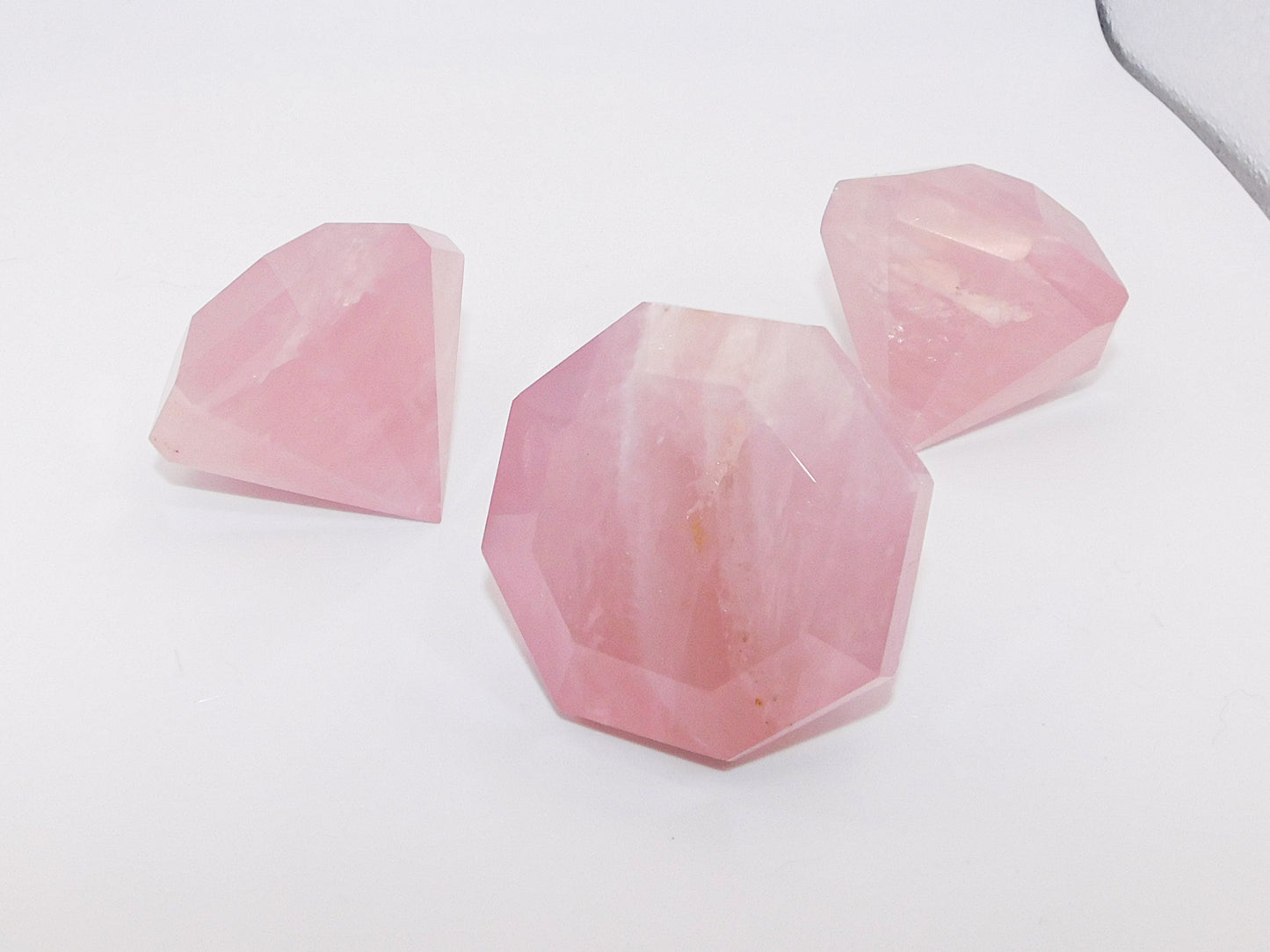 Rose Quartz Diamond Shaped Crystals