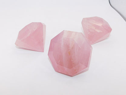 Rose Quartz Diamond Shaped Crystals