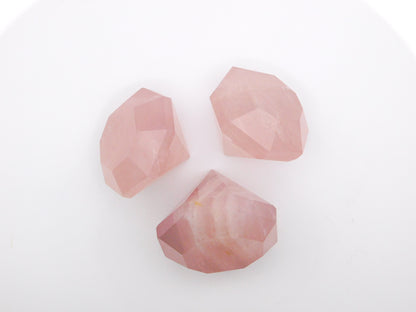 Rose Quartz Diamond Shaped Crystals