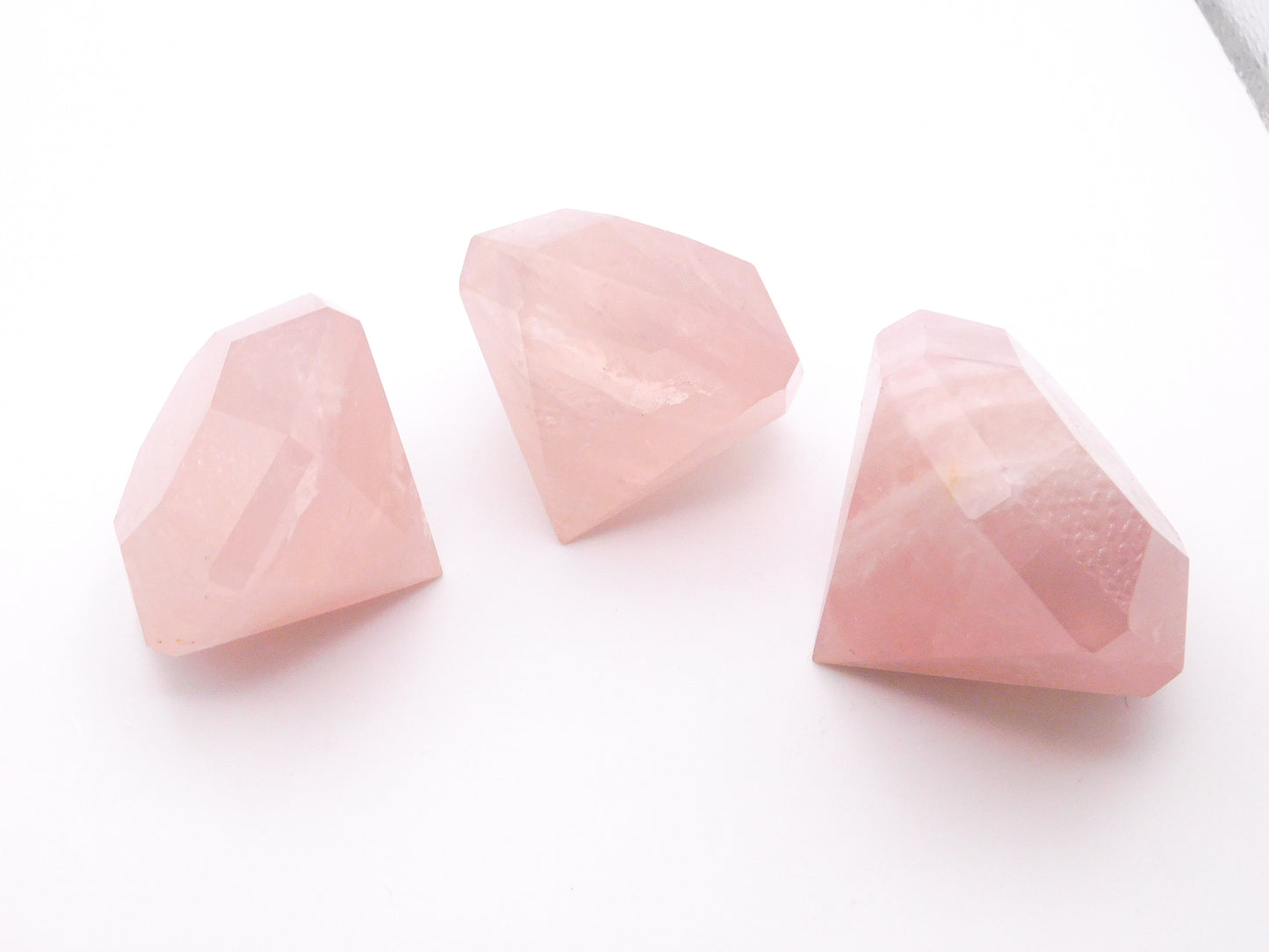 Rose Quartz Diamond Shaped Crystals