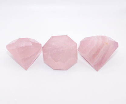 Rose Quartz Diamond Shaped Crystals