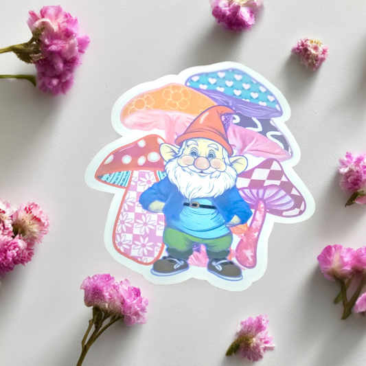 Gnome Mushroom Sticker