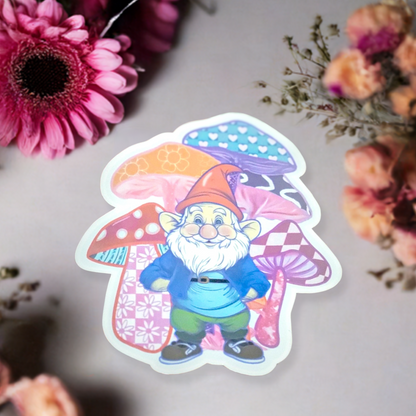 Gnome Mushroom Sticker