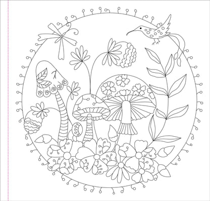 Mushrooms Adult Coloring Book