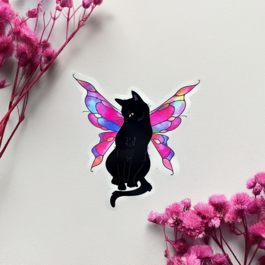 Mystical Fairy Cat Sticker