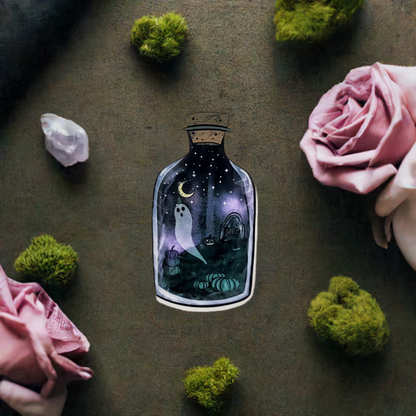 Graveyard In a Bottle Water-Resistant Sticker