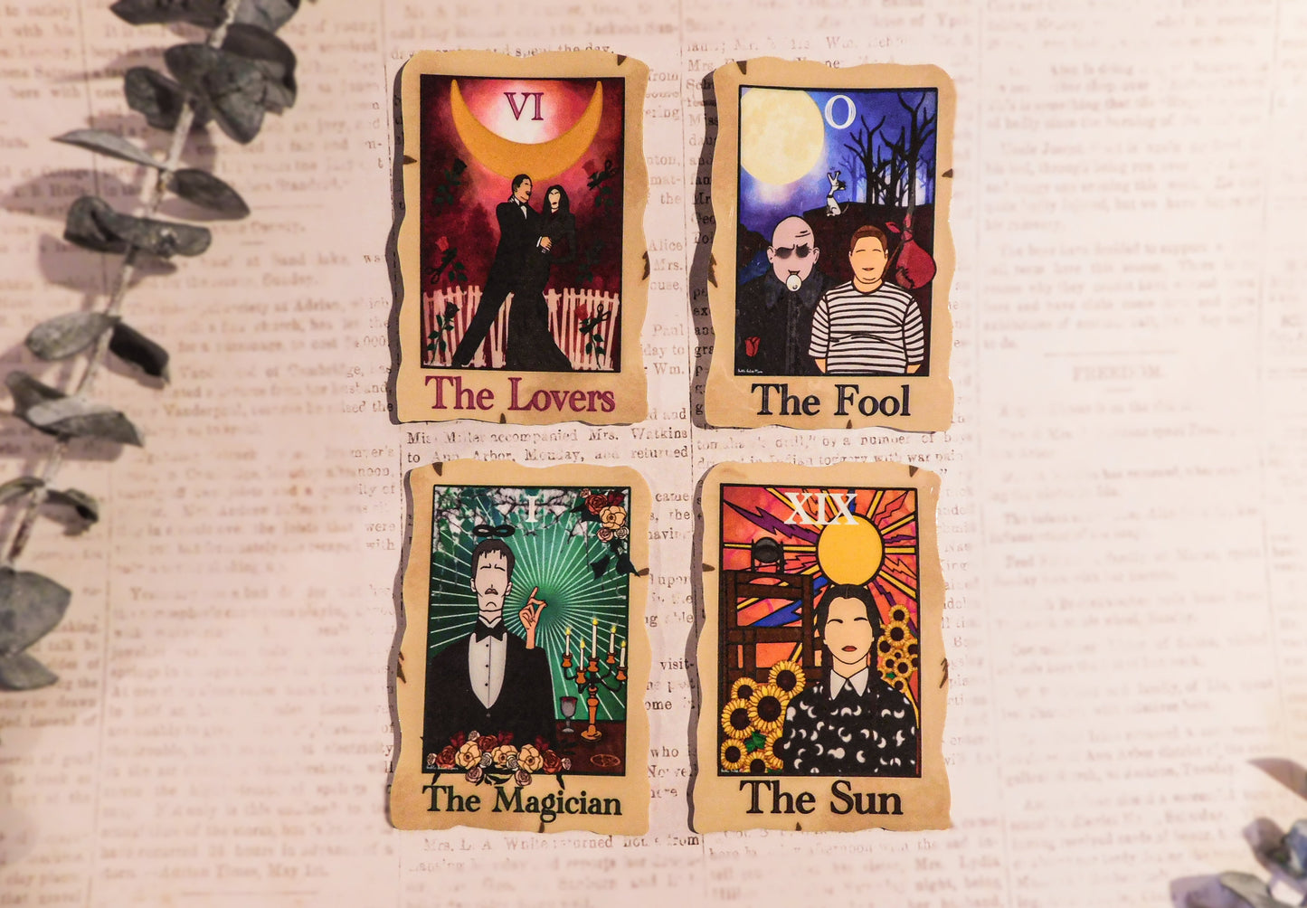 The Addams Family Tarot Sticker Set